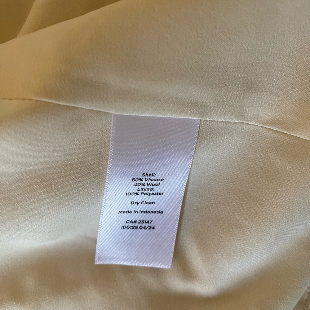 NWT Talbots Cream Berkshire Wool Blend Crop Blazer Lady Jacket Old Money -Sz 16P - Picture 5 of 11